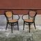 Black Painted Wood & Vienna Straw Dining Chairs by Thonet, 1950s, Set of 2, Image 2