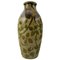 Olivgrüne Glasierte Keramik Vase, 1930er 1