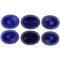 Plates and Bowls in Dark Blue Art Glass by William Steberg for Gullaskuf, 1960s, Set of 8 1