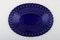 Plates and Bowls in Dark Blue Art Glass by William Steberg for Gullaskuf, 1960s, Set of 8 4