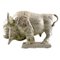 Bison Sculpture in Earthenware with White Glaze by Ovar Nilsson, 20th Century 1
