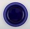 Plates and Bowls in Dark Blue Art Glass by William Steberg for Gullaskuf, 1960s, Set of 7, Image 3
