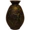 Große Glasierte Steingut Vase von Kähler, 20. Jahrhundert 1