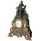 French Brass La Fontaine Clock, 1900s 1