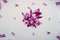 Vassoio grande Herend in porcellana dipinta a mano con fiori viola e nastri, Immagine 3