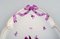 Großes Herend Serviertablett aus handbemaltem Porzellan mit violetten Blüten und Schleifen 4