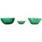 Swedish Green Art Glass Bowls by Arthur Percy for Nybr, 20th Century, Set of 3 1