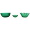 Swedish Green Art Glass Bowls by Arthur Percy for Nybr, 20th Century, Set of 3, Image 1