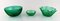 Cuencos suecos de vidrio artístico verde de Arthur Percy para Nybr, 20th Century. Juego de 3, Imagen 2