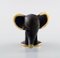 Black Gold Line Elephant in Bronze by Walter Bosse for Herta Baller, 1950s, Image 3