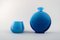 Vintage Swedish Turquoise Art Glass Vases, Set of 5, Image 5