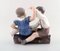 Vintage No. 1214 Girl and Boy with Ship Figurine by Dahl Jensen, Image 2