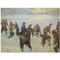 Scène Snowball Fight Winter de Copenhagen Huile sur toile par Johannes Nielsen 1