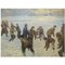 Snowball Fight Winter Scene from Copenhagen Oil on canvas by Johannes Nielsen 1