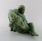 Figura di Bacco e asino in ceramica smaltata verde di Harald Salomon per Rörstrand, XX secolo, Immagine 2