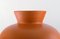 Grand Vase Orange en Céramique Vernis de Upsala-Ekeby, 1960s 4