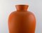 Grand Vase Orange en Céramique Vernis de Upsala-Ekeby, 1960s 2