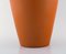 Grand Vase Orange en Céramique Vernis de Upsala-Ekeby, 1960s 3