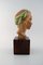 Bust of Young Woman in Ceramic by Johannes Hedegaard, 20th Century 4