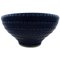 Large Ceramic Bowl in Dark Blue Glaze by Wilhelm Kåge for Gustavsberg 1