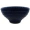 Large Ceramic Bowl in Dark Blue Glaze by Wilhelm Kåge for Gustavsberg, Image 1