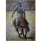 Cowboy Oil Painting on Canvas, 20th Century, Image 1