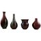 Glasierte Deutsche Keramik Vasen von Richard Uhlemeyer, 1940er, 4er Set 1
