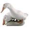 Figure Group of Porcelain of White Ducks No. 412 from Royal Copenhagen, 20th Century 1