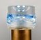 Finnish Pendant Lamps in White and Blue Art Glass and Brass, 20th Century, Set of 4, Image 3