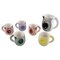 Hand-Painted Cups and Jug from Atelier Cerenne, 1950s, Set of 6, Image 1