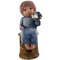Stoneware Figure Girl with Flowers by Lisa Larson for Gustavsberg, 20th Century 1