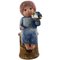 Stoneware Figure Girl with Flowers by Lisa Larson for Gustavsberg, 20th Century, Image 1