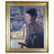 Cuadro al óleo sobre panel Retrato de la actriz Catherine Zeta Jones, años 90, Imagen 1