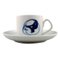 Blaue Koppel Kaffeetassen und Untertassen von Bing & Grondahl, 20th Century, Set of 20 1