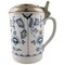 Blaue Kannierte Plain Tasse mit Zinn Montage von Royal Copenhagen, 20th Century 1