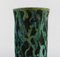 Antike dänische Jugendstil Vase aus glasierter Keramik von Moller & Bøgely 4