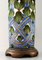 Antike Handbemalte Faience Tischlampe mit Blumenmotiven von Alumina 4