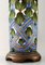Lámpara de mesa antigua con motivos florales de fayenza de Alumina, Imagen 4