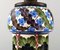 Antike Handbemalte Faience Tischlampe mit Blumenmotiven von Alumina 3