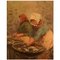 Fishmongers Oil on Canvas by S. C. Bjulf, 1940s 1