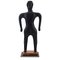Standing Man on Base Carved in Wood of Naivist Folk Art from Haiti 1