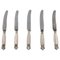 Antique Acanthus Sterling Silver Fruit Knives from Georg Jensen, Set of 5 1