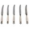 Cuchillos fruteros de plata esterlina con acanto antiguos de Georg Jensen. Juego de 5, Imagen 1