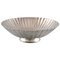 Large Art Deco Sterling Silver Bowl in Fluted Style from Georg Jensen, 1940s, Image 1
