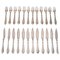 Antiker Continental Sterling Fisch Service von Georg Jensen, 1930er, 24er Set 1