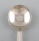 Sterling Silver Bernadotte Large Bouillon Spoons from Georg Jensen, 1940s, Set of 3 3