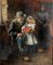 Interno nonno e bambino ad olio su tela, anni '20, Immagine 3