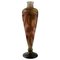 Braun glasierte Vase aus Milchglas von Emile Gallé, 1910 1