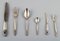 Antique Georg Jensen Sterling Silver Acorn Dinner Cutlery, Set of 24, Imagen 2