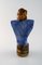 Figurine of Sitting Woman in Blue with Golden Rooster by Lisa Larson 6